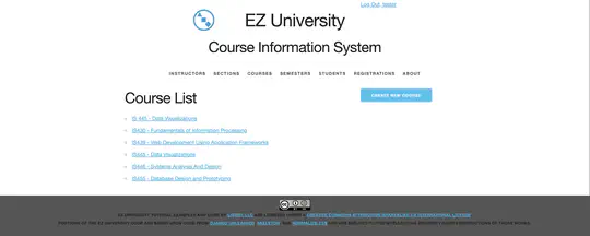 EZ University - Course Information System